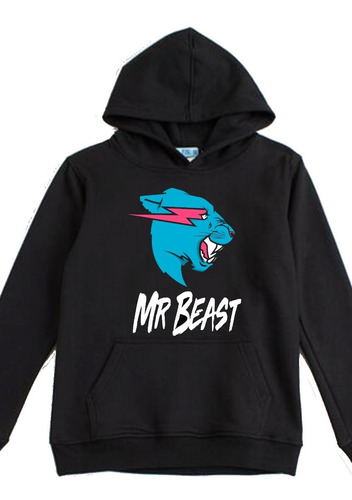 Imagen 3 de 4 de Poleron Canguro Mr Beast / Youtubers / Rosado