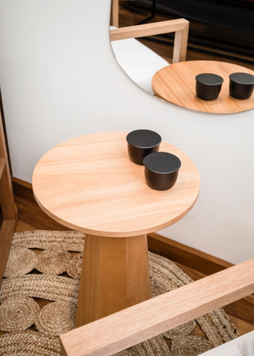 Mesa Baja Auxiliar Velador En Madera Modelo Maasai