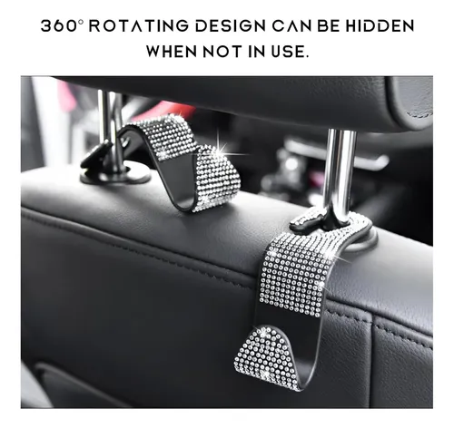 Gancho para rpaldo de asiento de coche, ganchos dobl de cuero PU Gancho para rpaldo de asiento de coche, ganchos dobl de cuero PU