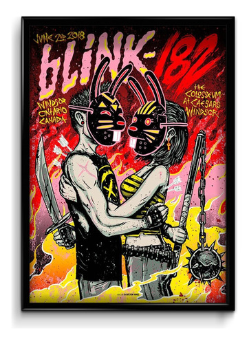 Cuadro Blink 182 M2 20x30 (marco + Lámina + Vidrio)