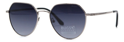 Lente De Sol Bugsy - 5117 Varilla Plateada Diseño Gris C3