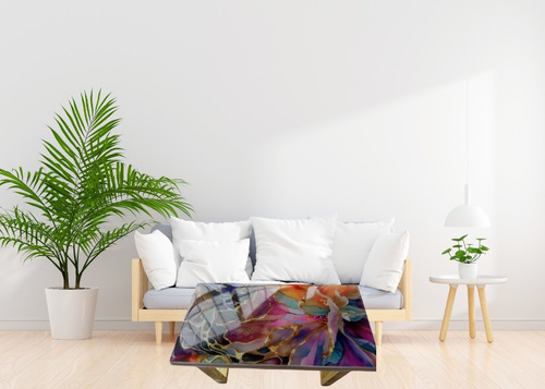 Mesa De Centro Rectangular Coral Claro