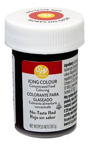 Colorante Comestible En Gel Rojo Sin Sabor X1 Oz  Wilton