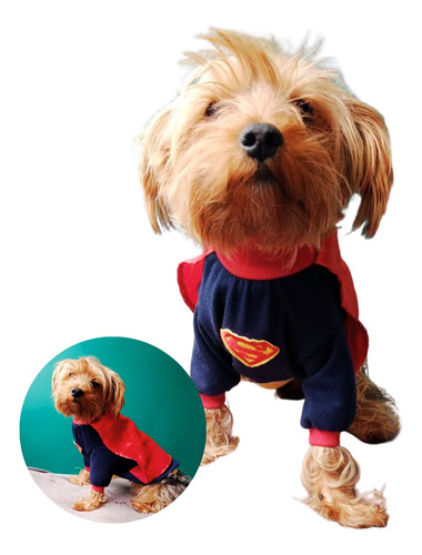 Disfraz De Superman Para Mascotas Talla M