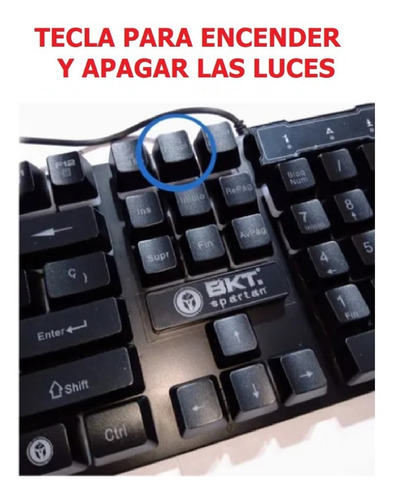 Imagen 3 de 10 de Teclado Gamer Bktk77 Símil-mecánico Para Pc-ps4 Con Luz Led