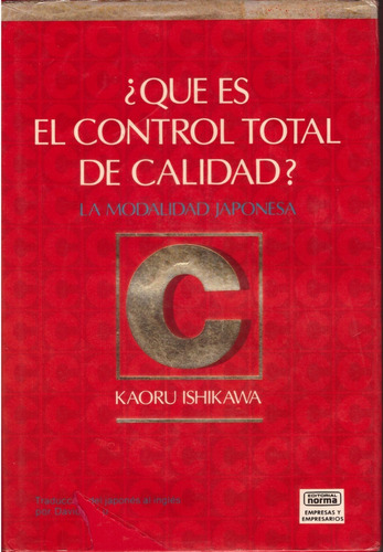 Libro:que Es El Control Total De Calidad-ishikawa