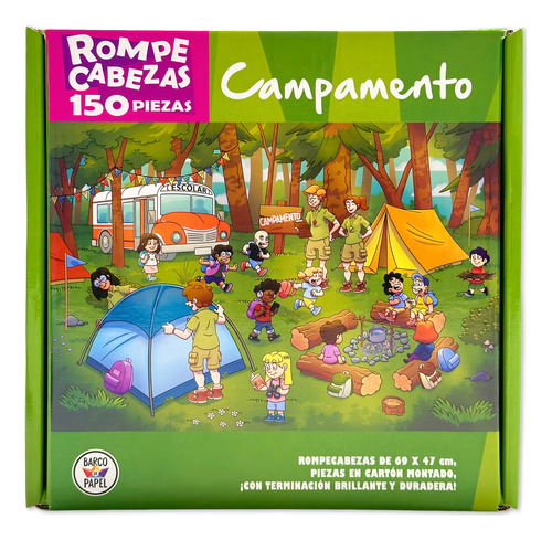 Rompecabezas Grande 150 Piezas Campamento Para Niños