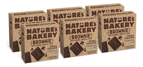 Nature's Bakery Barras Dobles De Brownie De Chocolate, Grano