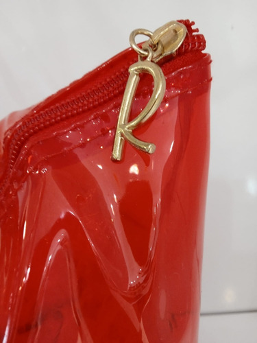 Bolsa Nécessaire Transparente Com Alça Ruby's Cor Vermelho