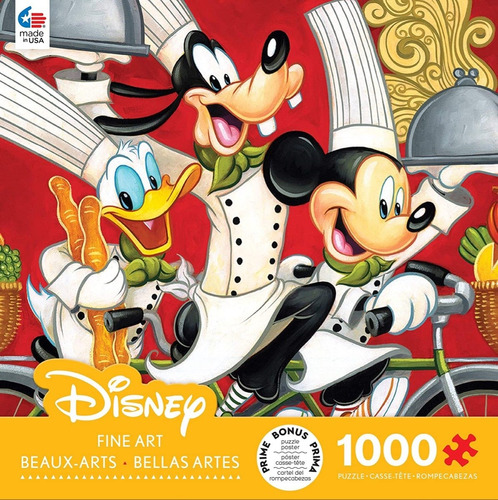 Mickey Comida Donald Goofy Rompecabezas 1000 Pz Disney Arte