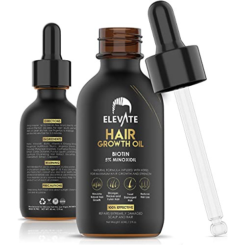 Elevate Petróleo De Crecimiento Del Pelo - Biotin Td5ms