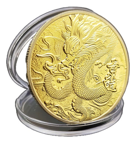Año Del Dragón 2024, Moneda Conmemorativa Feng Shui Suerte