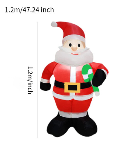 Papá Noel Inflable Navideño Para Decoración De Exteriores