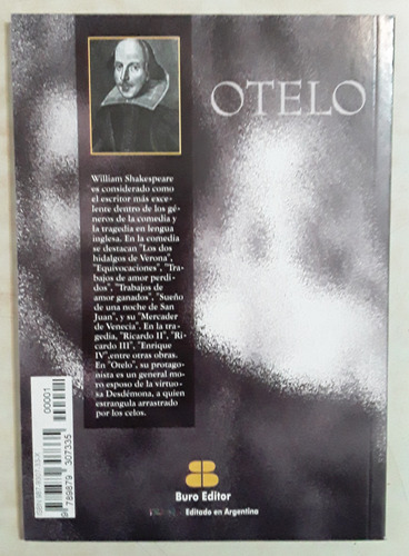 Libro Otelo William Shakespeare Buro Editor Nuevo