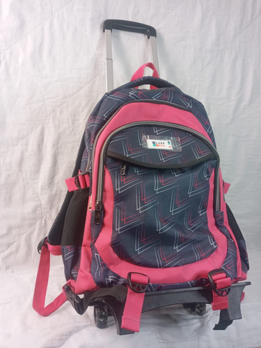 Mochila Con Ruedas + Set De 24 Lapices Con 24 Borradores.