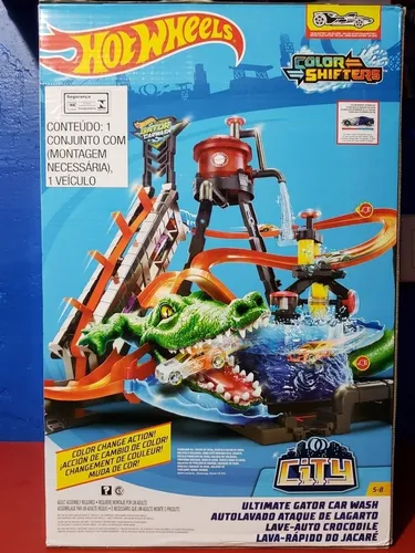 Pista autolavado ataque online de lagarto hot wheels