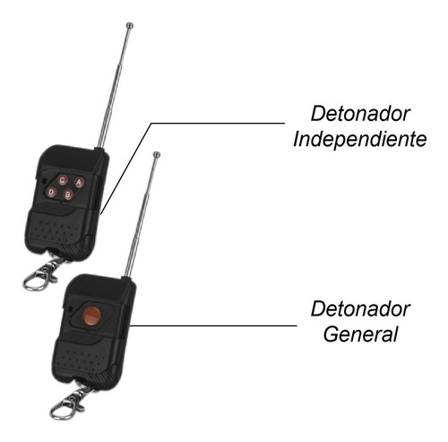 Imagen 2 de 7 de Detonadores Pirotecnia Fría Chisperos Inalamb 4pzs Steelpro