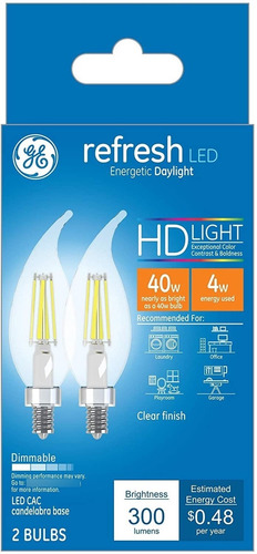 Ge Lighting 36896 - Vela De Punta Curvada, Luz De Día, 2 Uni