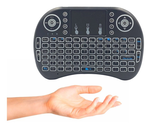 Mini Teclado Iluminado Controle Sem Fio P Smart Tv Box