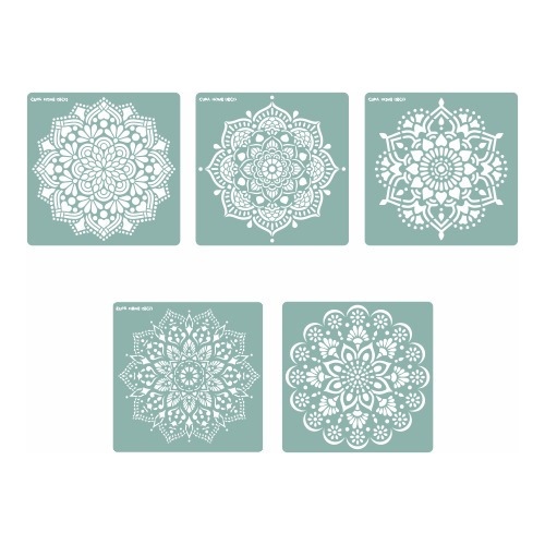 Kit 5u-stencil Mandala 30x30cm Cupa Home Deco