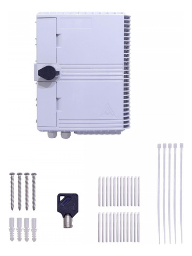 Caja Fibra Blanca 16 Rectangular Ip65 Con Llave Clickbox