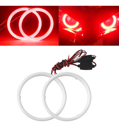 Led 1 Par Rojo 87smd 120mm Cob Led Halo Anillos Motores Ánge