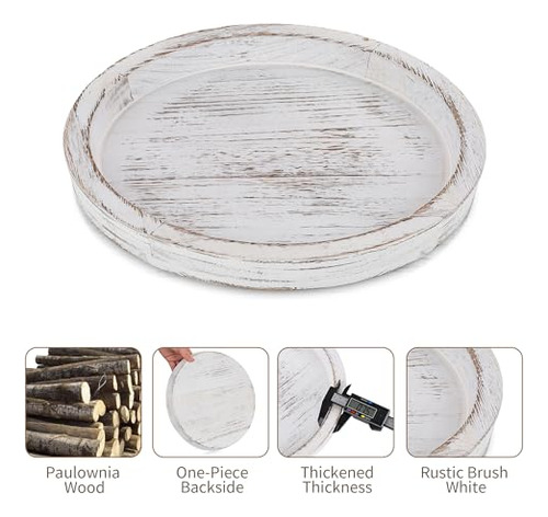 Bandeja Decorativa De Madera Para Velas Y Centros De Mesa