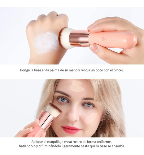 Sjx Ducare Brocha De Base Para Maquillaje Líquido, Punta