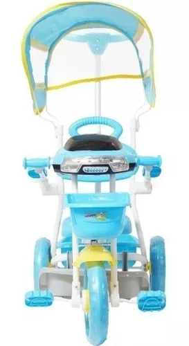 Triciclo Infantil 2 em 1 com Empurrador Motoca Velotrol BW082AZ - Azul