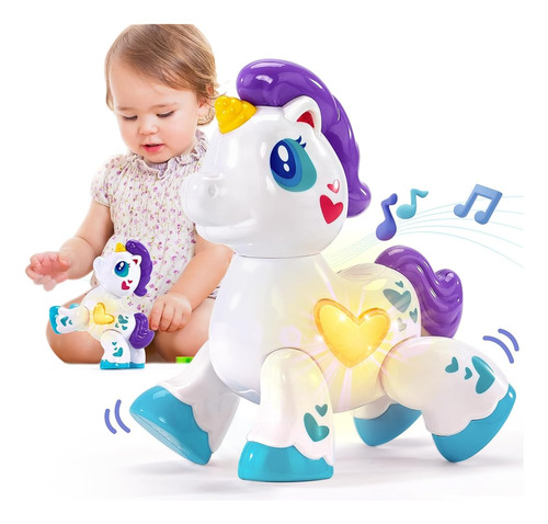 Hahaland Toddler Girl Toys Unicorn Toy For 1 Year Old Girl, 