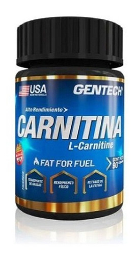  Carnitina Gentech Quemador De Grasa X 90 Capsulas Sin Tacc