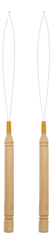 2 Pçs Loop Threaders Extensão Do Cabelo Threader Multi Uso