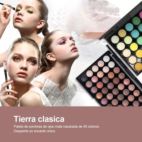 Imagen 4 de 7 de Paleta De Sombras De Ojos De Maquillaje De 40 Colores