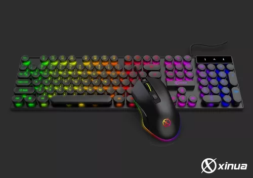 Teclado Mini Gamer Xinua K1 Luz Rgb Retroiluminado Español