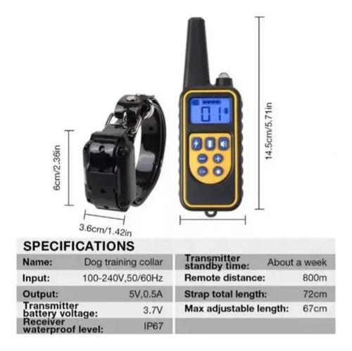 1 Collarín Elecom Shock Con Mando A Distancia Anticarcasa