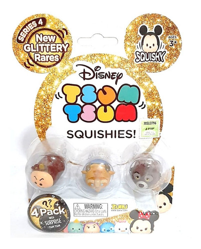 Tsum Tsum Blister X 4 Figuras, 1 Sorpresa