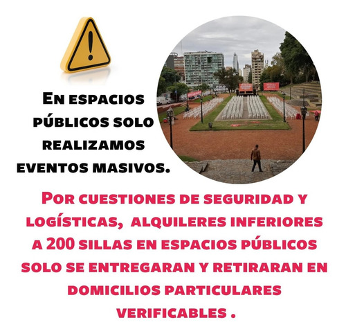 Imagen 9 de 10 de Alquiler Sillas Plastico Mesas Vajilla Fiesta Evento Cabagba