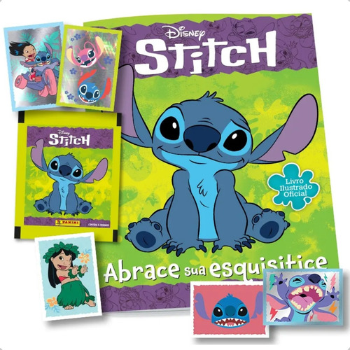 Kit 200 Figurinha Álbum Stitch Abrace Sua Esquisitice 40 Env
