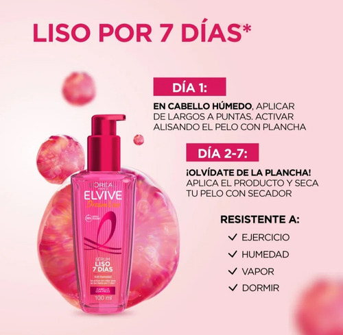 Serum Elvive Dream Liso 7 Días,cabello Con Frizz, 100 Ml