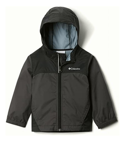 Columbia Chaqueta Impermeable Glennaker Para Niño Grande, Color Tiburón/negro