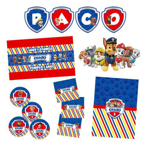 Grafica Impresa Candy Bar Kit Patrulla Canina Paw Patrol