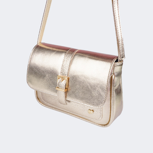 Bolsa Infantil Clássica Fivela Imã Pampili Cor Dourado