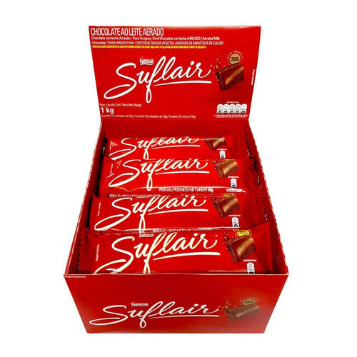 Chocolate Suflair Caixa Box 20 Unidades 50gr Atacado Nestle