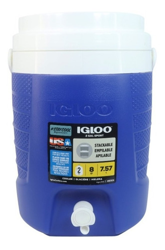 Termo Azul Tapa Roscable Igloo41150 Capacidad 7.5 L 55000030