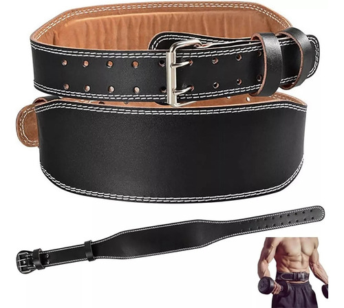 . Faja Cinturón Lumbar De Piel For Levantar Peso Gym