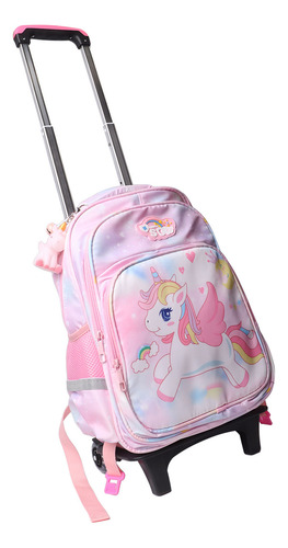 Mochila De Carrito Unicornio Bolsa Primaria Las Ruedas Mochilas Con Ruedas