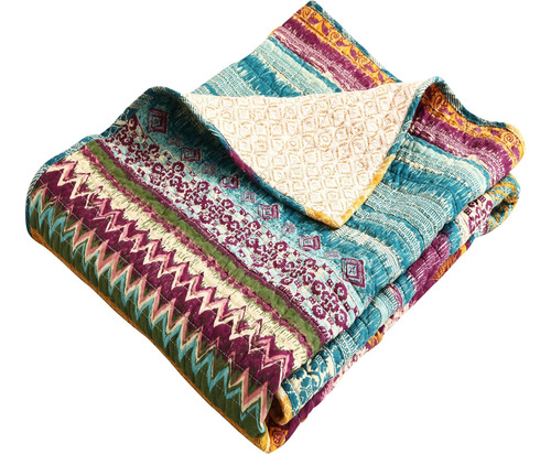 Greenland Home Southwest Throw, Fucsia, Abeto, Azul, Blanco,