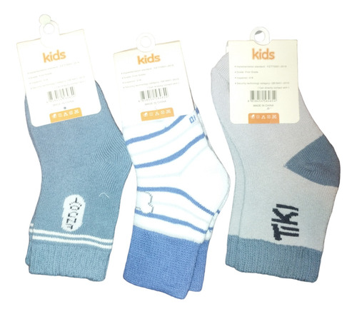 Medias Bebe X 3 Algodon 3-12m