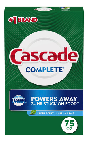 Detergente Para Lavavajillas En Polvo Cascade Complete 75 Oz