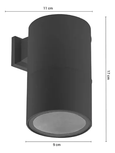 Packx2 Aplique Exterior Unidireccional M+ Lampara G45 Unilux Negro Cálido